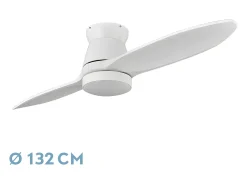 Ventilador Dc Nordic Blanco Led 24w Con Temporizador