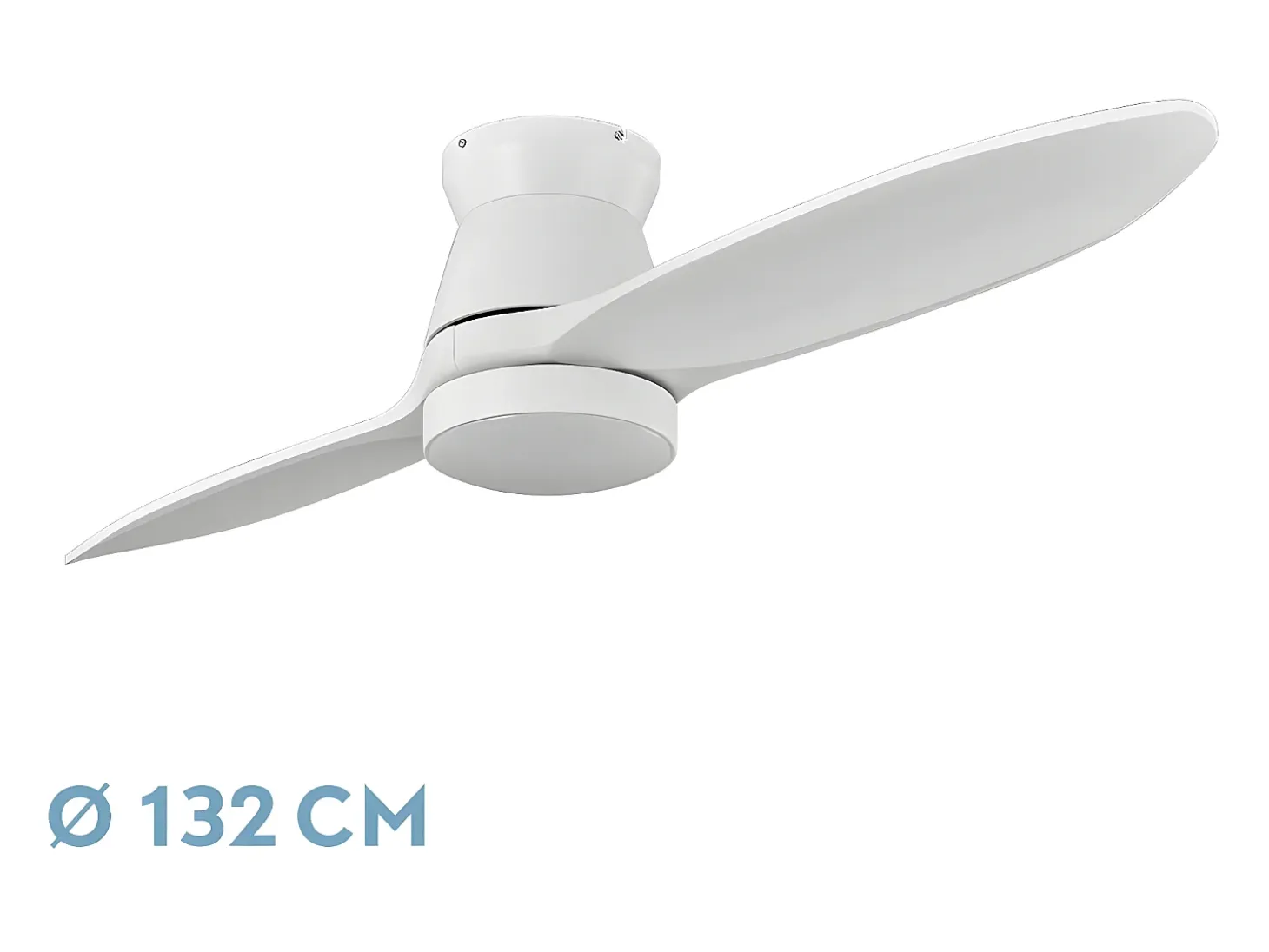 Ventilador Dc Nordic Blanco Led 24w Con Temporizador