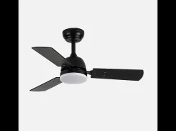 Ventilador Dc Portico Negro Led 20w Control Remoto Con Memoria