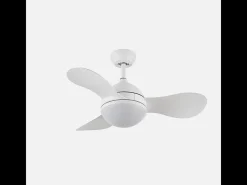 Ventilador DC Solido blanco LED 24W con 3 aspas y mando
