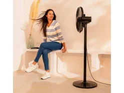 Ventilador de pie Cecotec EnergySilence 555 2 in 1 Smart XL 55W 2 en 1 negro