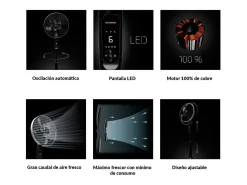 Ventilador de pie Cecotec EnergySilence 1020 ExtremeConnected 60W 10 aspas negro