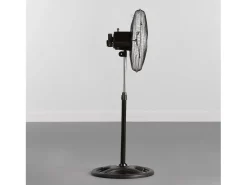 Ventilador de Pie Ø45cm 75W 3 Velocidades Industrial Negro Raydan Home