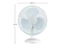 Ventilador de Sobremesa Ø40cm 40W 3 Velocidades Up Comfort Blanco Raydan Home