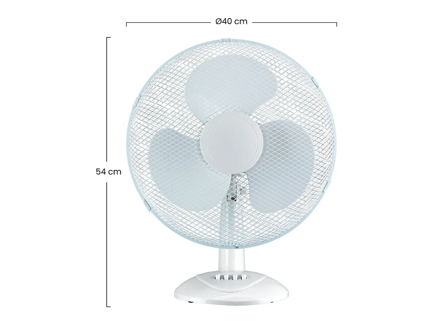 Ventilador de Sobremesa Ø40cm 40W 3 Velocidades Up Comfort Blanco Raydan Home