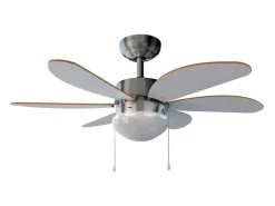 Ventilador de techo Cecotec EnergySilence Aero 350 50W 6 aspas reversibles blanco/marrón