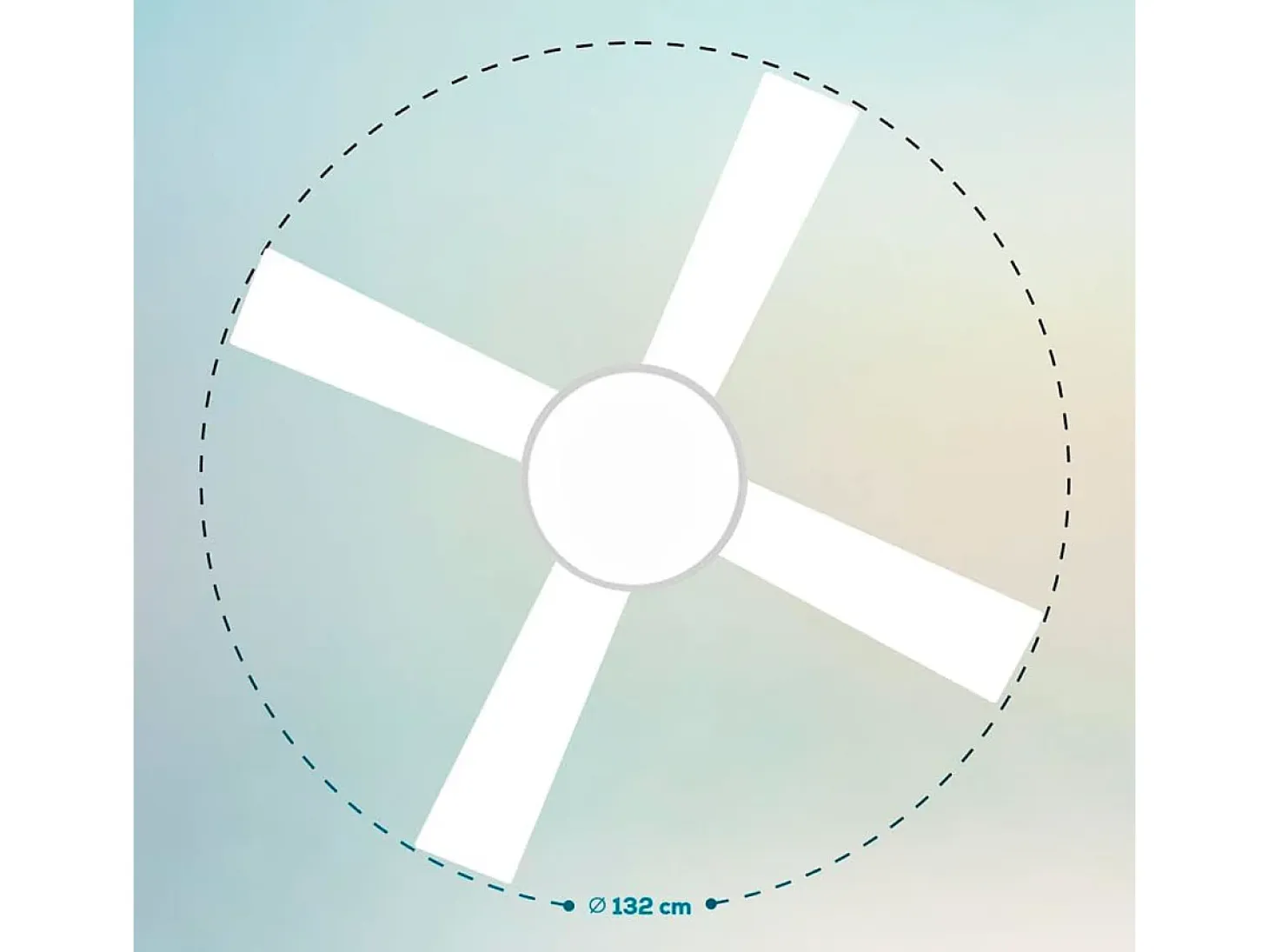 Ventilador de techo Cecotec EnergySilence Aero 5200 White Line 60W 4 aspas negro Ø132 cm
