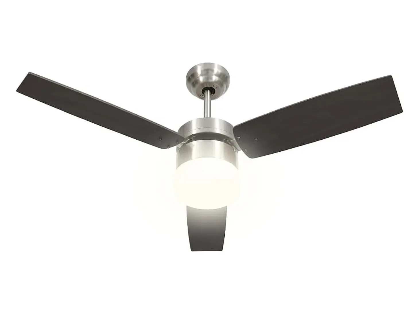 Ventilador de techo con luz con mando marrón oscuro 108 cm ES688622