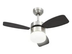 Ventilador de techo con luz con mando marrón oscuro 76 cm ES392597