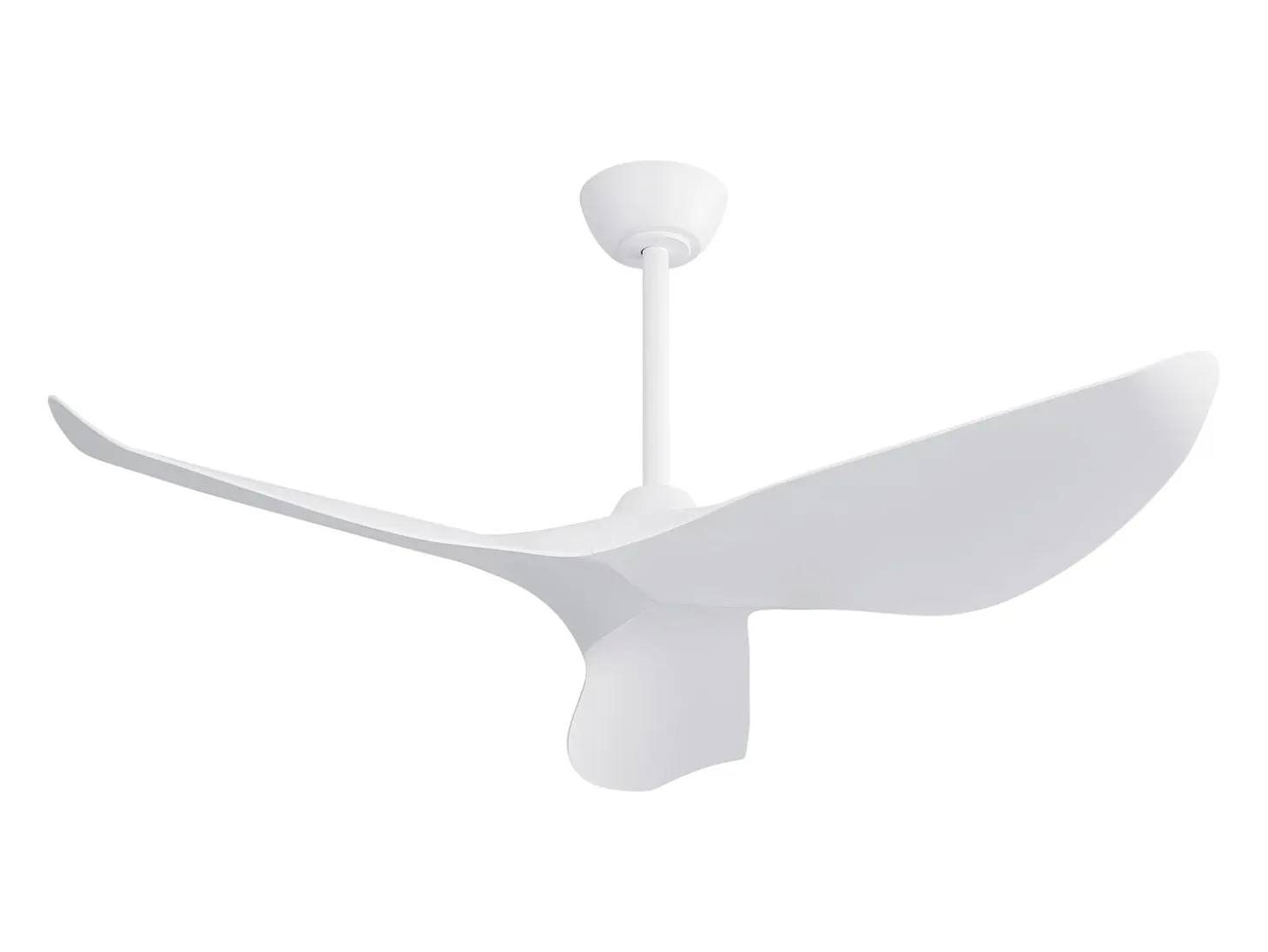 Ventilador de techo de 96,5 cm, 3 aspas con mando a distancia, 6 velocidades y temporizador ajustable, motor DC reversible, color blanco