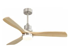 Ventilador de techo de 52 pulgadas - Ventilador de techo con luz LED y control remoto - 6 velocidades, 3 aspas - para sala de estar