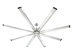 Ventilador de Techo de Aluminio SucceBuy 213 cm sin Luz y Mando a Distancia Níquel Cepillado