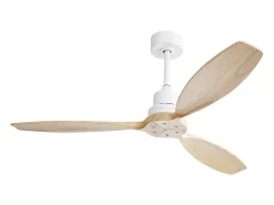 Ventilador de techo de madera de 52 pulgadas - Ventilador de techo con control remoto, 6 velocidades y 3 aspas - para sala de estar