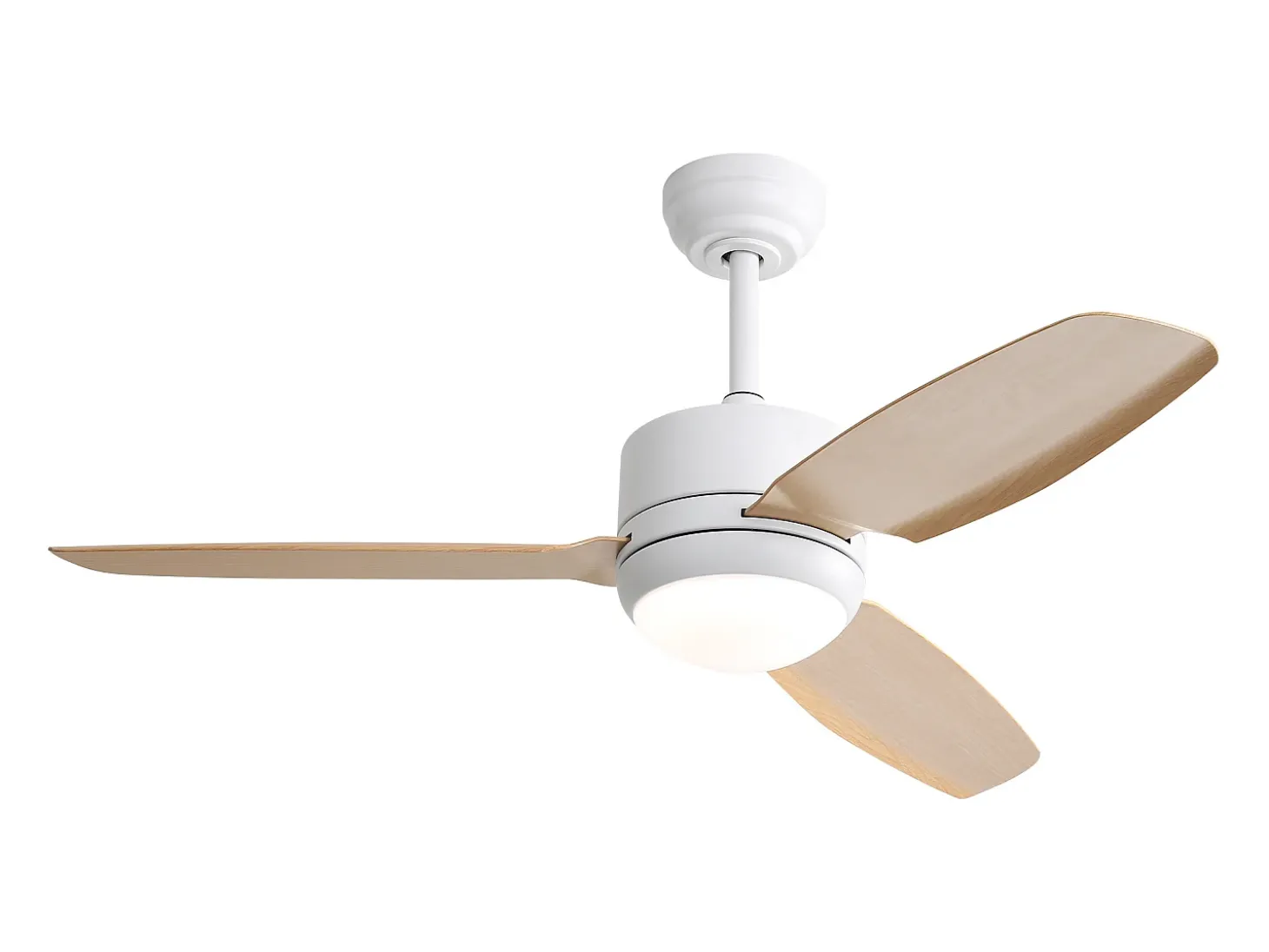 Ventilador de techo de madera - Ventilador de techo para sala de estar con 6 velocidades y 3 aspas de ABS - Iluminación LED