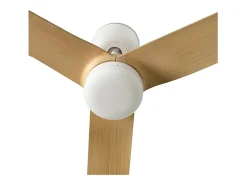 Ventilador de techo Faro Barcelona - Punt M LED Blanco/Arce - Motor CC silencioso, luz LED regulable, control remoto