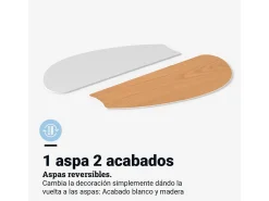 Ventilador de techo Geneva 6030W Universal Blue 50W 6 aspas reversibles blanco/natural Ø76 cm