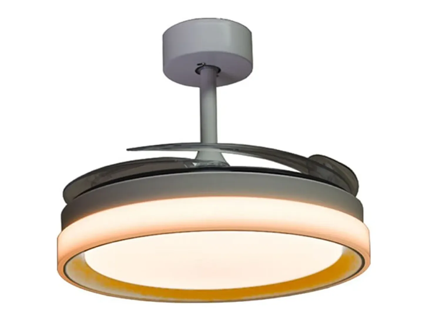 Ventilador de techo Kigali Mini Bel Air 48W 4 aspas retráctiles blanco/oro Ø91 cm