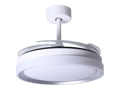 Ventilador de techo Kigali Bel Air 72W aspas retráctiles mando a distancia blanco/plata Ø108 cm