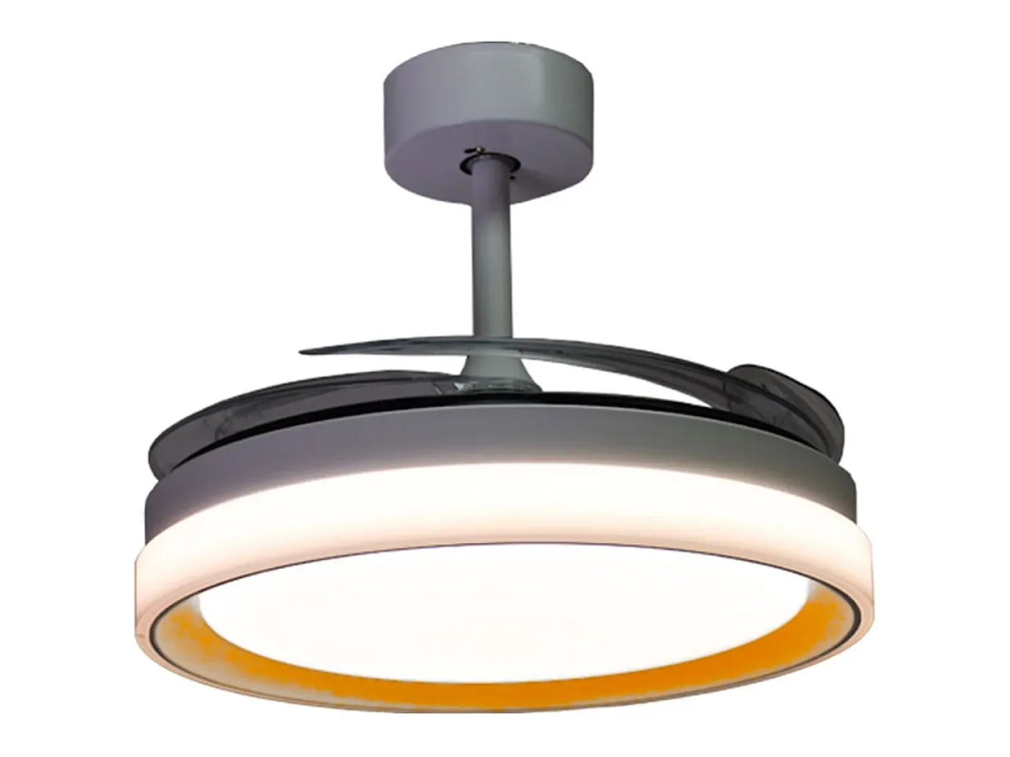 Ventilador de techo Kigali Bel Air 72W aspas retráctiles mando a distancia blanco/oro Ø108 cm