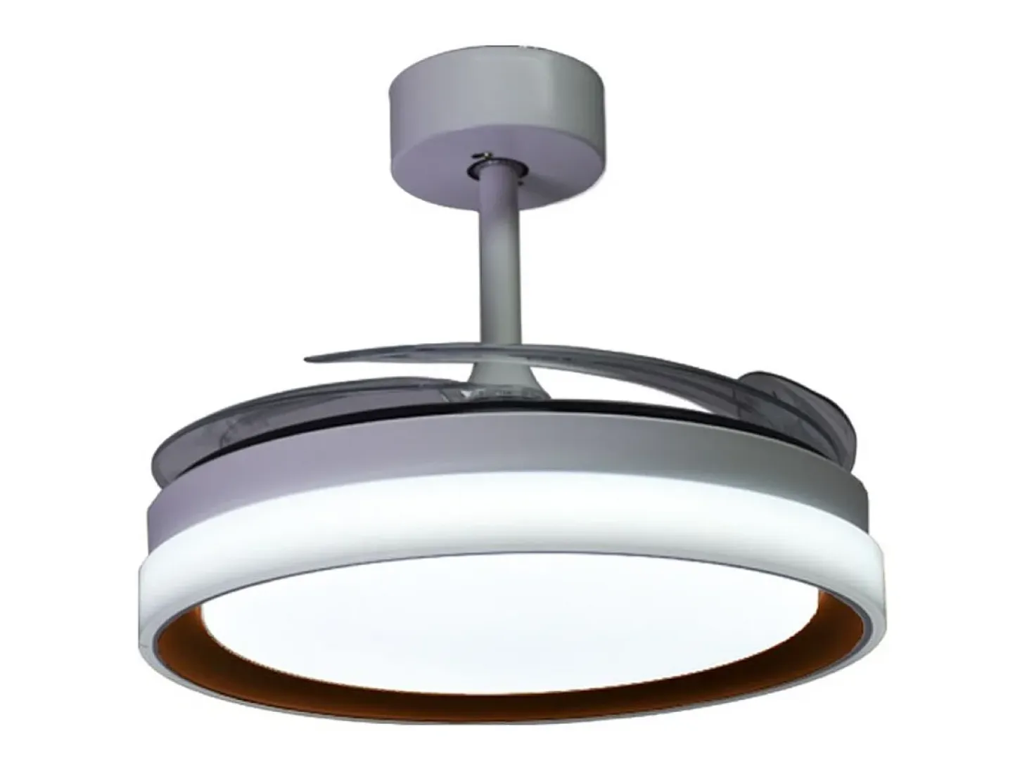 Ventilador de techo Kigali Bel Air 72W aspas retráctiles mando a distancia blanco/marrón Ø108 cm