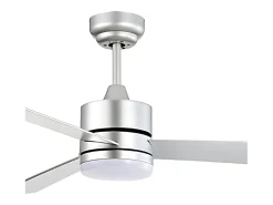 Ventilador de techo Kilim Shakespear 18W 3 aspas retráctiles plata Ø107 cm