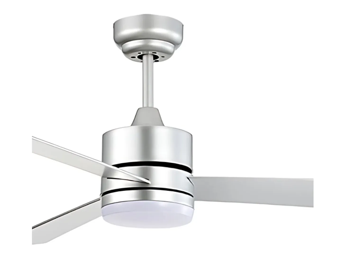 Ventilador de techo Kilim Shakespear 18W 3 aspas retráctiles plata Ø107 cm
