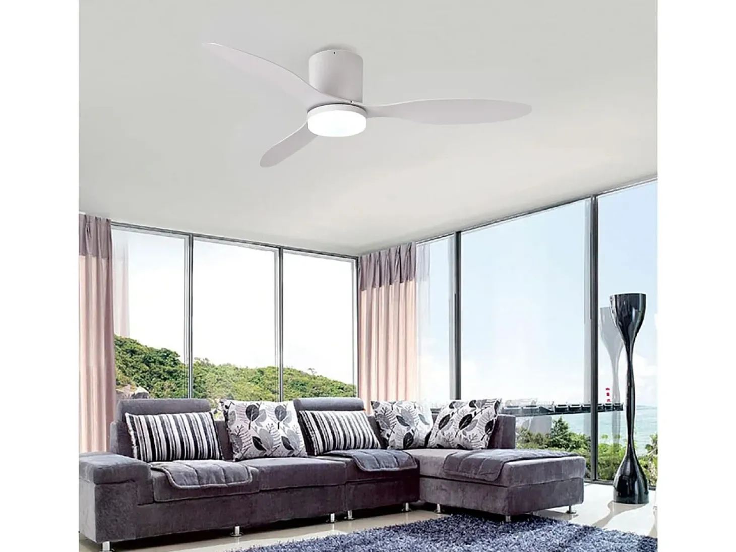 Ventilador de techo Mistral Bel Air 48W 3 aspas con luz LED blanco Ø130 cm