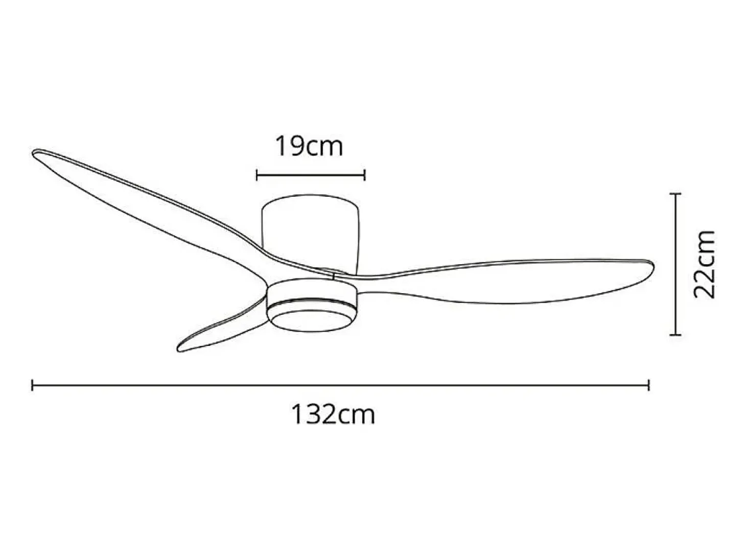 Ventilador de techo Nasim Lumit 16W 3 aspas con luz LED plateado Ø132 cm