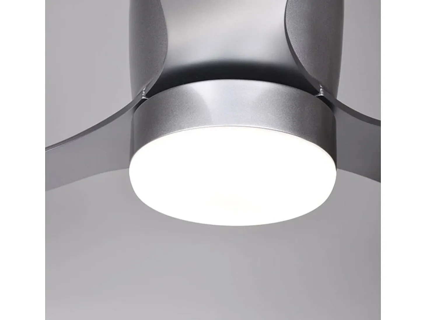 Ventilador de techo Nasim Lumit 16W 3 aspas con luz LED plateado Ø132 cm