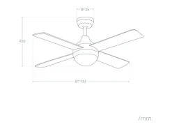 Ventilador de Techo Navy Niquel 110cm Níquel Wifi: