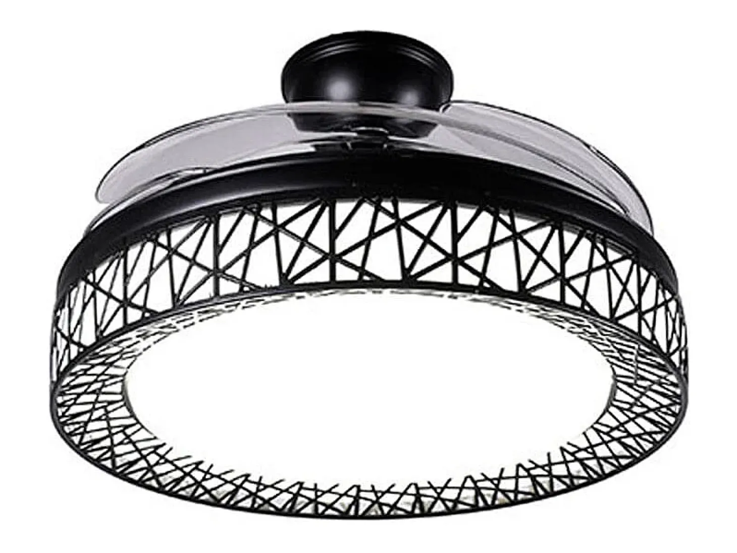Ventilador de techo Nido Bel Air 72W aspas retráctiles mando a distancia negro Ø108 cm