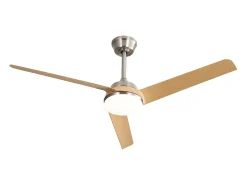Ventilador de techo para sala de estar - con iluminación LED de 22 W y control remoto de 6 velocidades - 3 aspas ABS