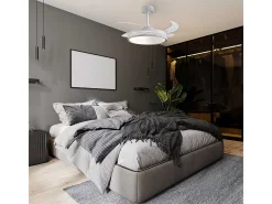 Ventilador de techo Riga Bel Air 72W 4 aspas retráctiles con luz LED blanco/dorado Ø108 cm