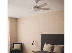 Ventilador de Techo Silencioso Patroclo Blanco 106cm Motor DC Blanco CCT Con Luz Mando a Distancia Wifi: False
