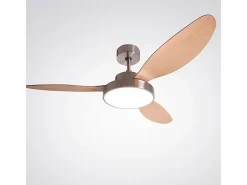 Ventilador de techo Tulum Shakespear 25W 3 aspas mando a distancia natural Ø120 cm