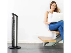Ventilador de torre Cecotec EnergySilence 890 Skyline 50W pantalla LCD + mando negro