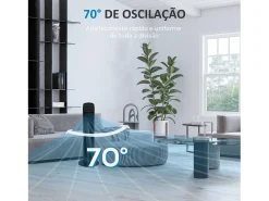 Ventilador de torre Homcom 45W 3 velocidades oscilante negro 75 cm