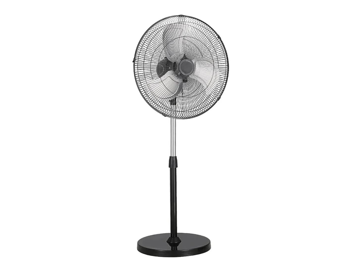 Ventilador SucceBuy 570mm Ventilador de Pie con 3 Velocidades, Ajustable en Altura 110,5-138cm