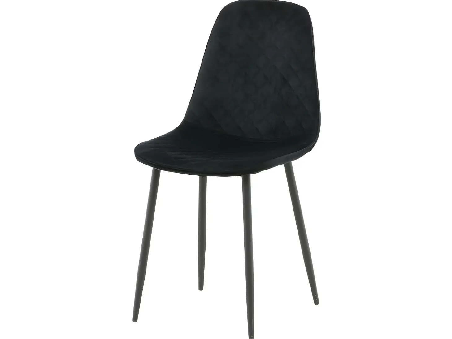 Venture Home Sillas comedor 2 uds Polar terciopelo negro con costuras