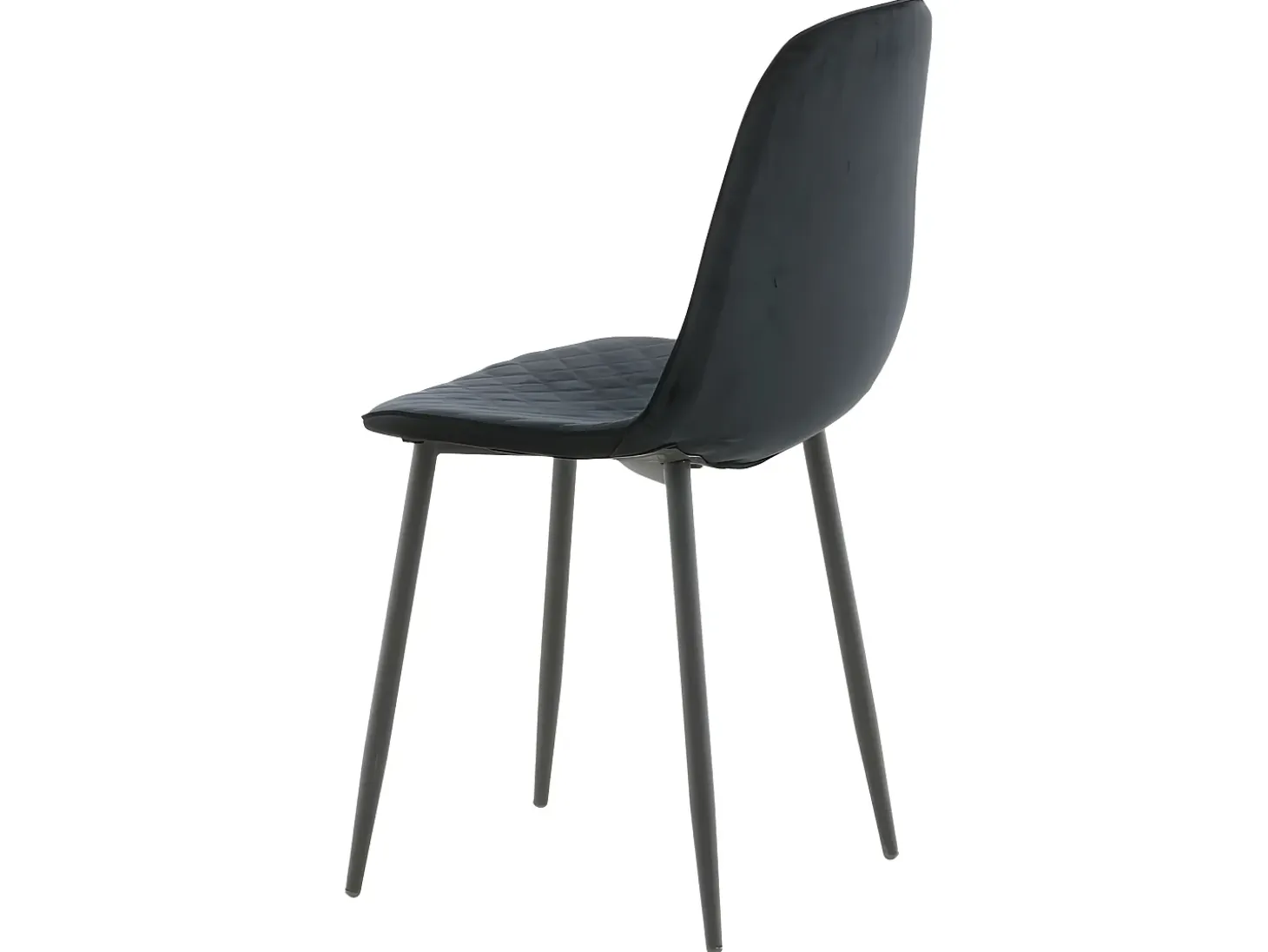 Venture Home Sillas comedor 2 uds Polar terciopelo negro con costuras