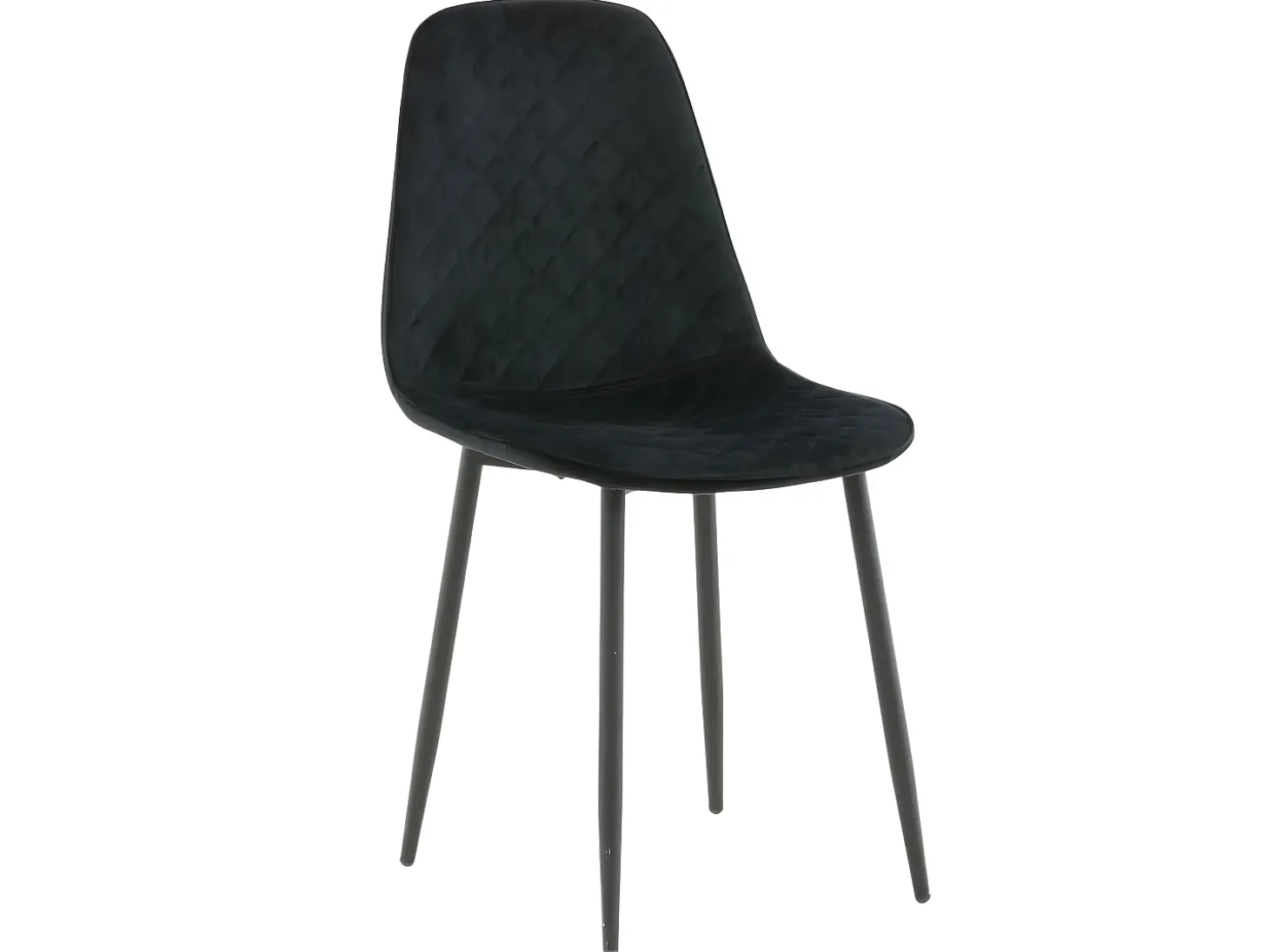 Venture Home Sillas comedor 2 uds Polar terciopelo negro con costuras