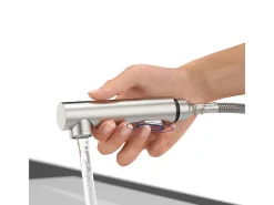 VILLEROY ET BOCH Grifo de cocina para ducha estilo Subway de acero macizo