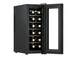 Vinoteca Cecotec Bolero GrandSommelier 1250 CoolCrystal 12 botellas con luz LED E negro 64,5 cm