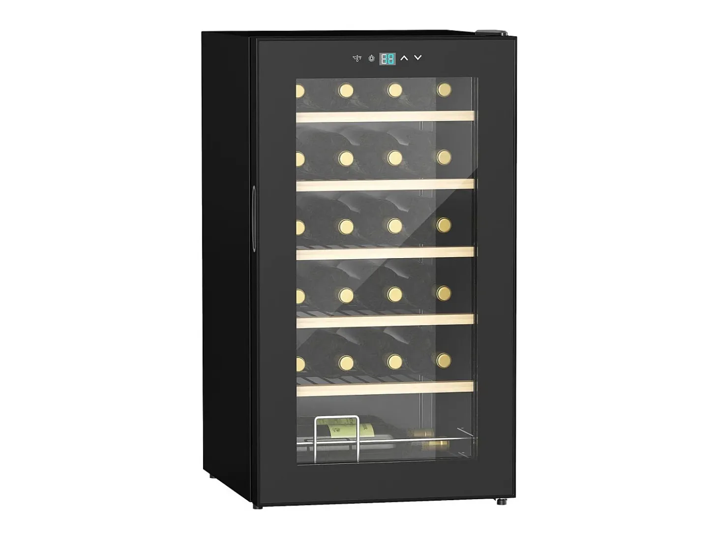 Vinoteca Homcom 65L 24 botellas 5-20ºC G negro 75 cm
