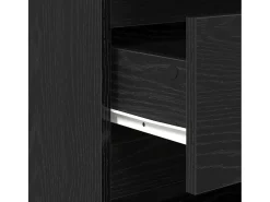 Vitrina 2 piezas Negro 70 x 41 x 75 cm Madera contrachapada