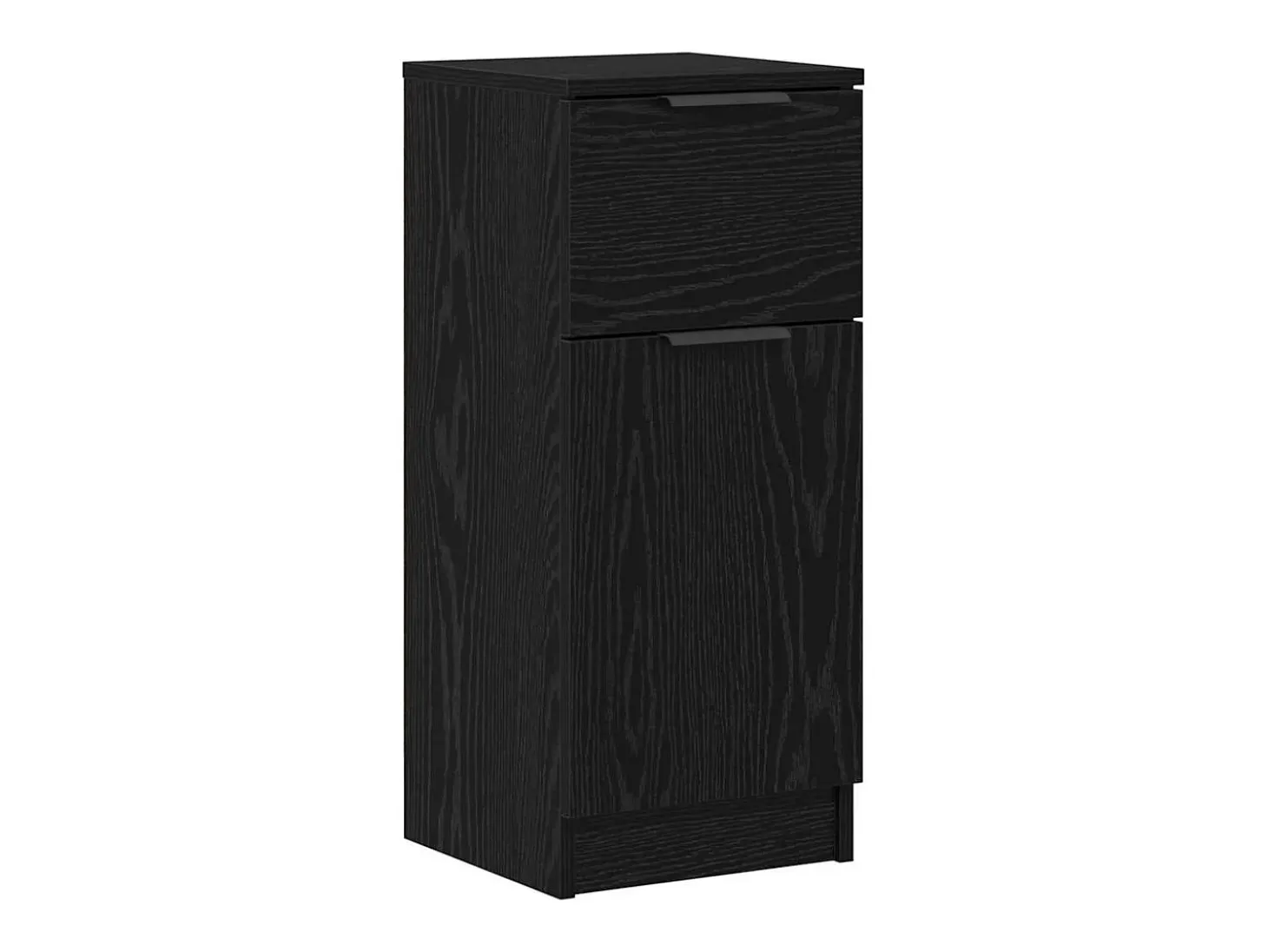 Vitrina 3 piezas Roble negro 121 x 30 x 70 cm Madera contrachapada