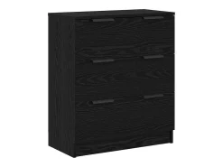 Vitrina 3 piezas Roble negro 121 x 30 x 70 cm Madera contrachapada