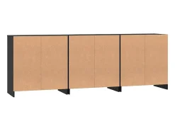 Vitrina 3 piezas Roble negro 70 x 41 x 75 cm Madera contrachapada