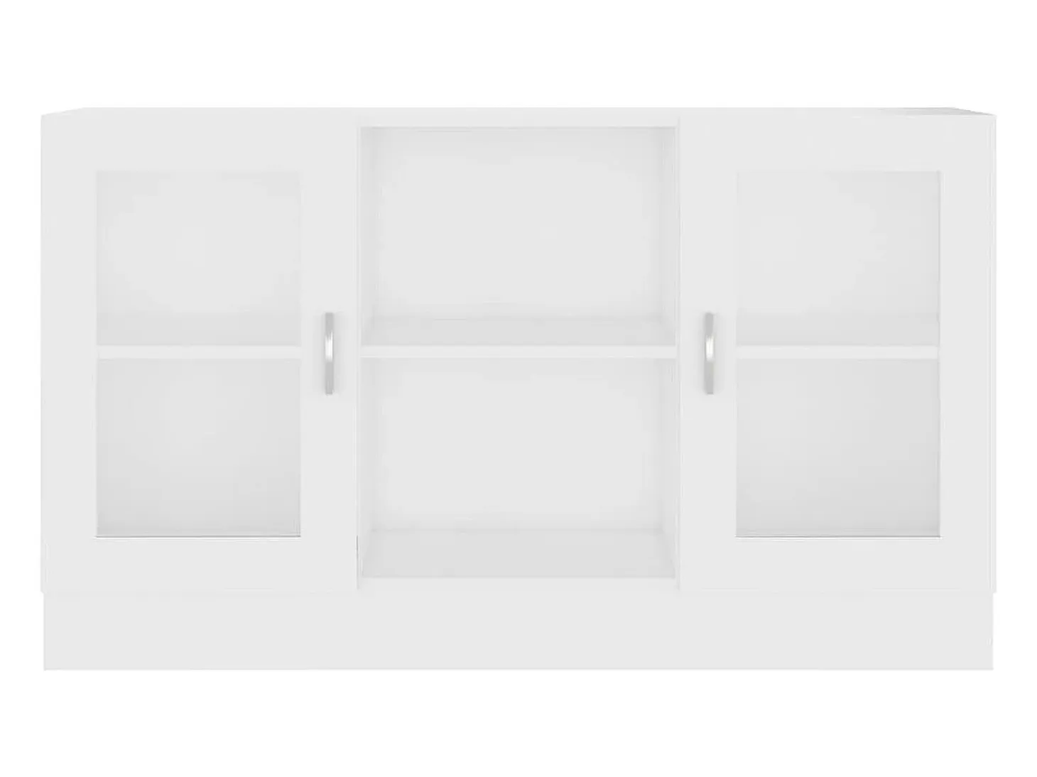 Vitrina blanca 120x30,5x70 cm Madera contrachapada