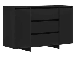 Vitrina con cajón Negro 120 x 41 x 75 cm Madera contrachapada